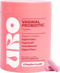 URO Vaginal Probiotics for Women pH Balance with Prebiotics & Lactobacillus Probiotic Blend - Women's Vaginal Health Supplement - Promote Healthy Vaginal Odor & Vaginal Flora, 60 Count (Pack of 1)